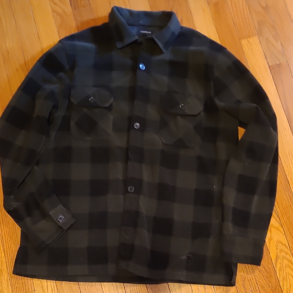 Croft & Barrow Black Checkered Men's Shirt Jacket, New No Tags